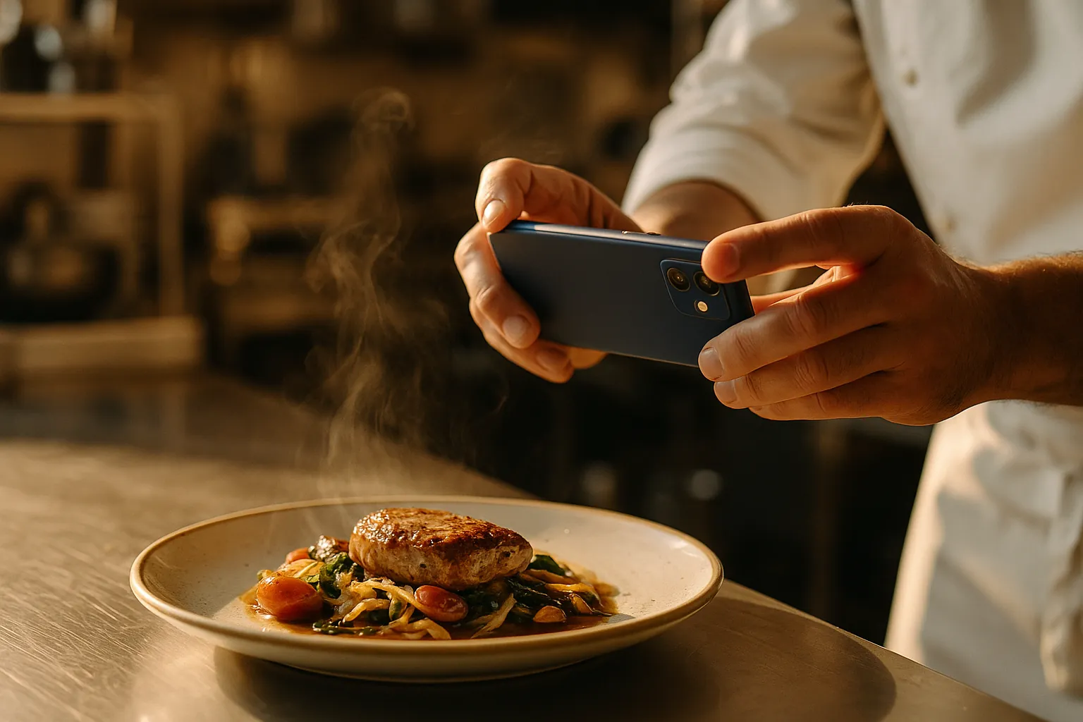 Formaty wideo dla restauracji na TikToku: danie w zbliżeniu, kuchnia od kuchni, zespół